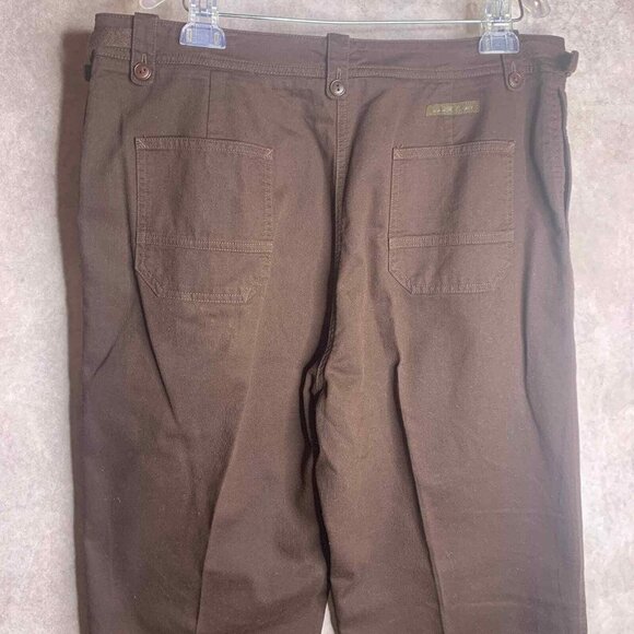 Lauren Ralph Lauren Womens Pants Size 16 Brown Straight Leg Pockets High Rise - Picture 4 of 6